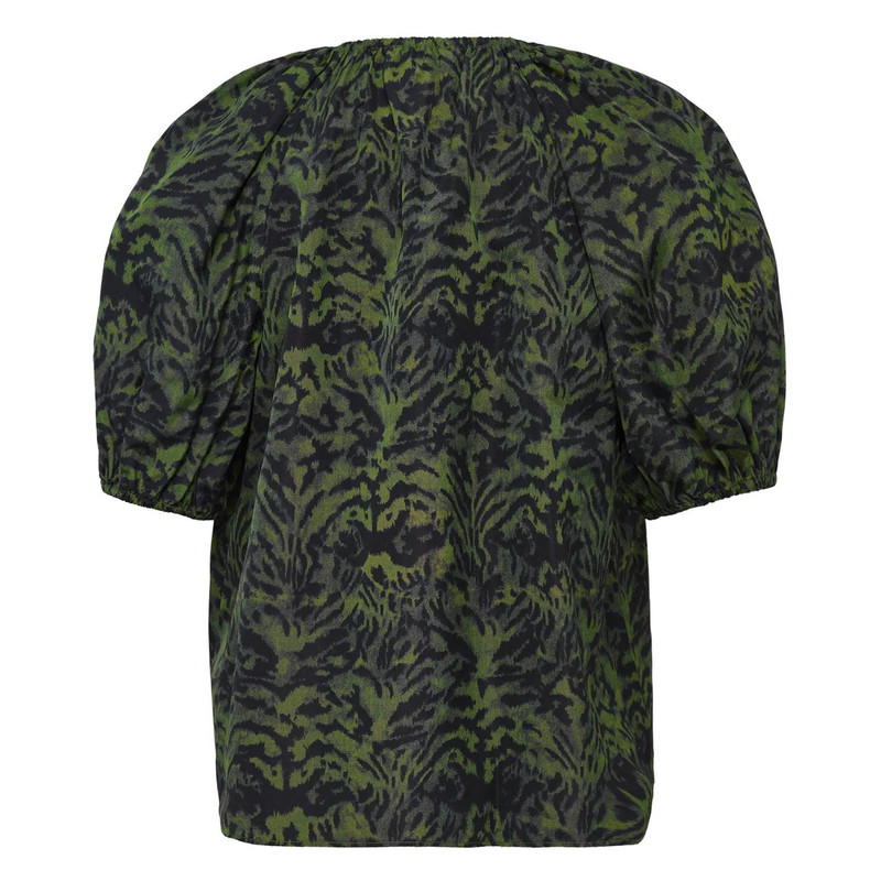 ULLA JOHNSON Talie Silk Short Sleeve Blouse outlook