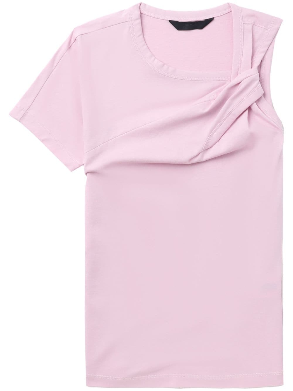 single-sleeve cotton T-shirt - 1