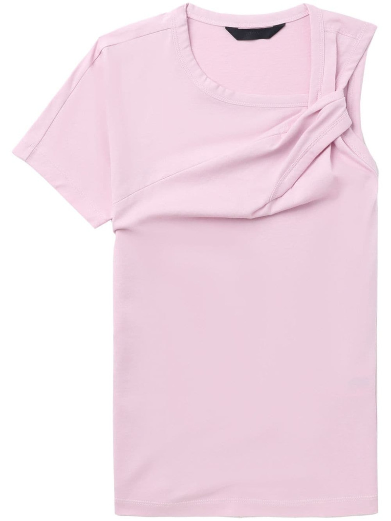 single-sleeve cotton T-shirt 1