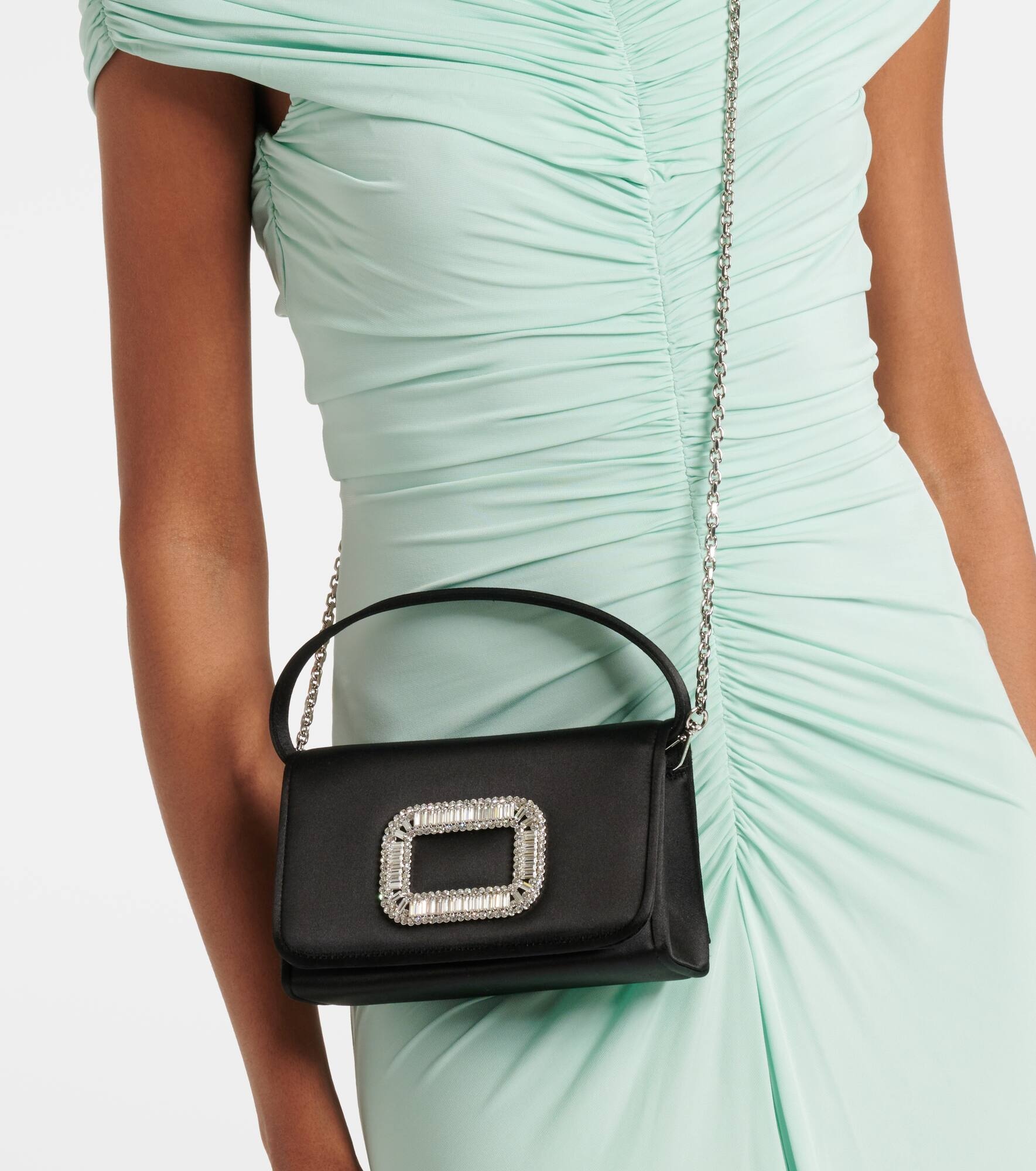 Pilgrim Micro embellished satin shoulder bag - 6