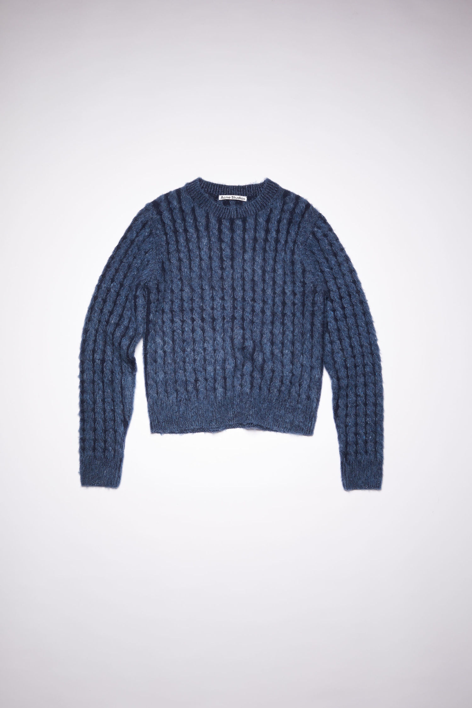 Cable knit sweater - Mid blue - 4