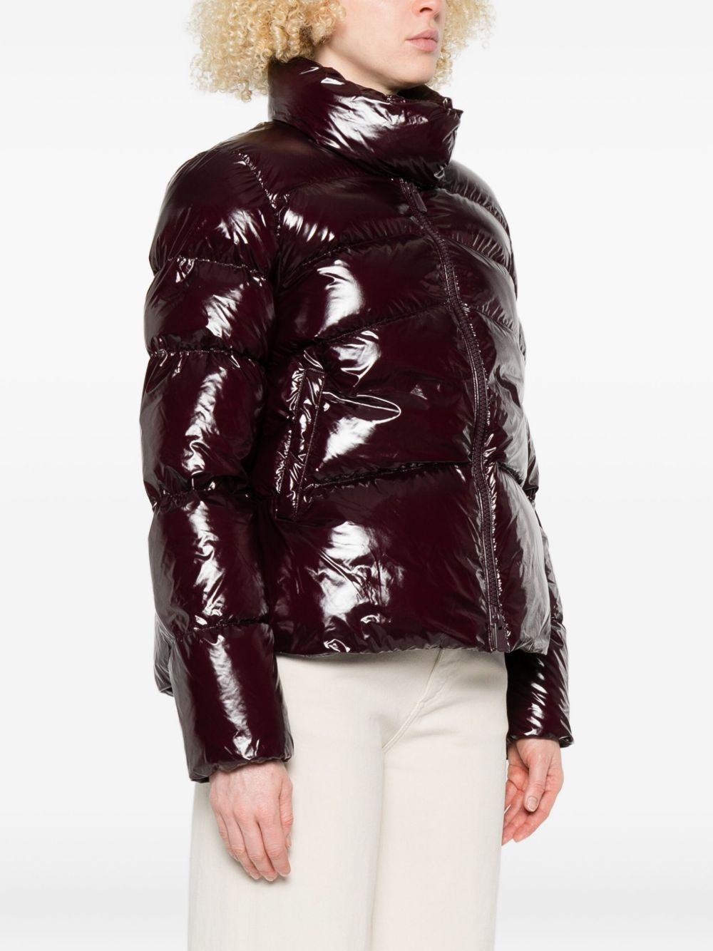 quilted shiny jacket - 3
