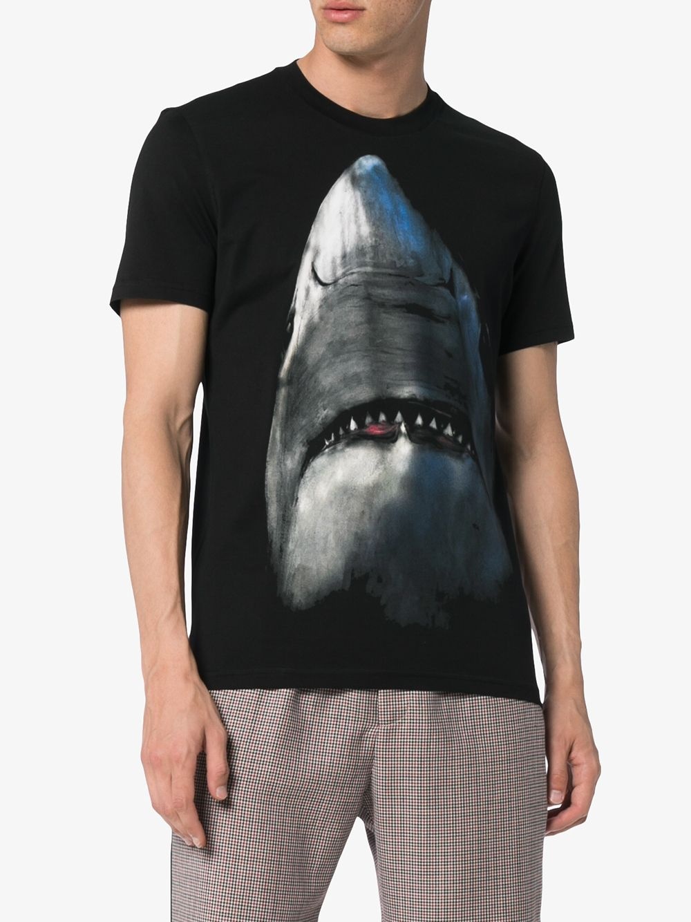 shark print cotton short sleeve t shirt - 3