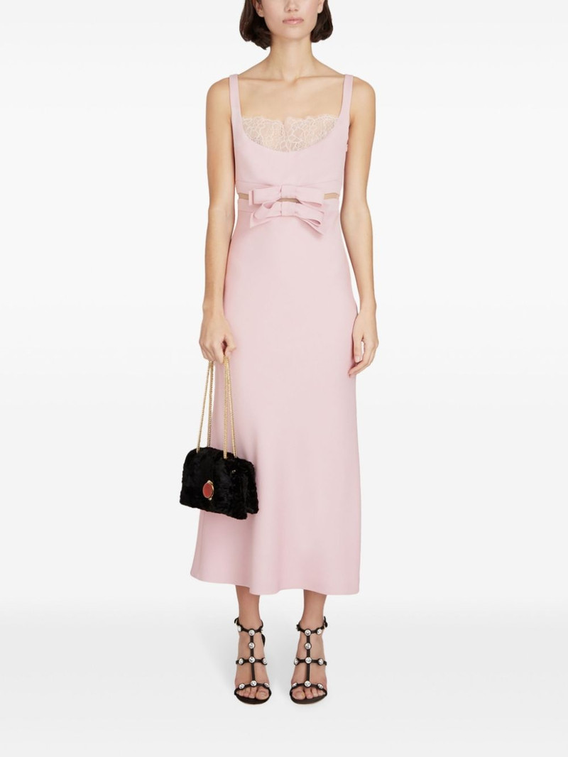 GIAMBATTISTA VALLI bow-detail crepe midi dress outlook