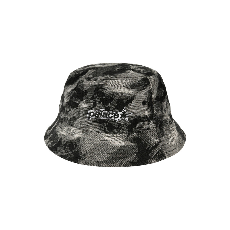 P STAR BUCKET HAT BLACK DENIM 1