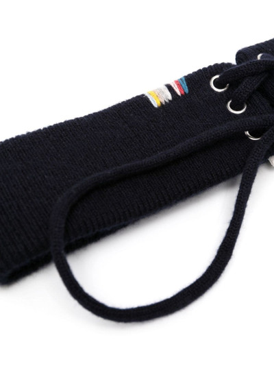 extreme cashmere ribbed-knit cashmere drawstring belt outlook