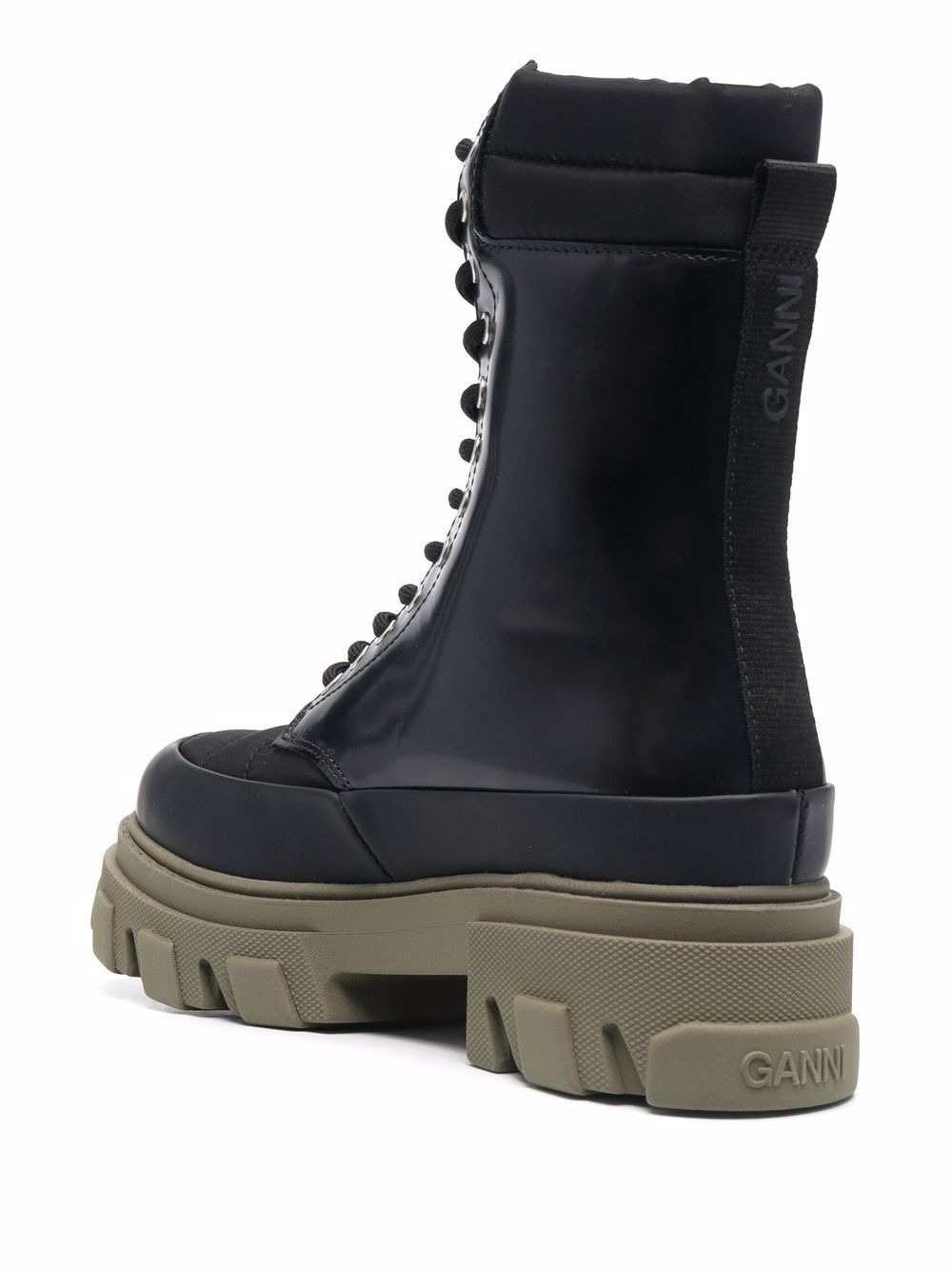 lace-up combat boots - 3