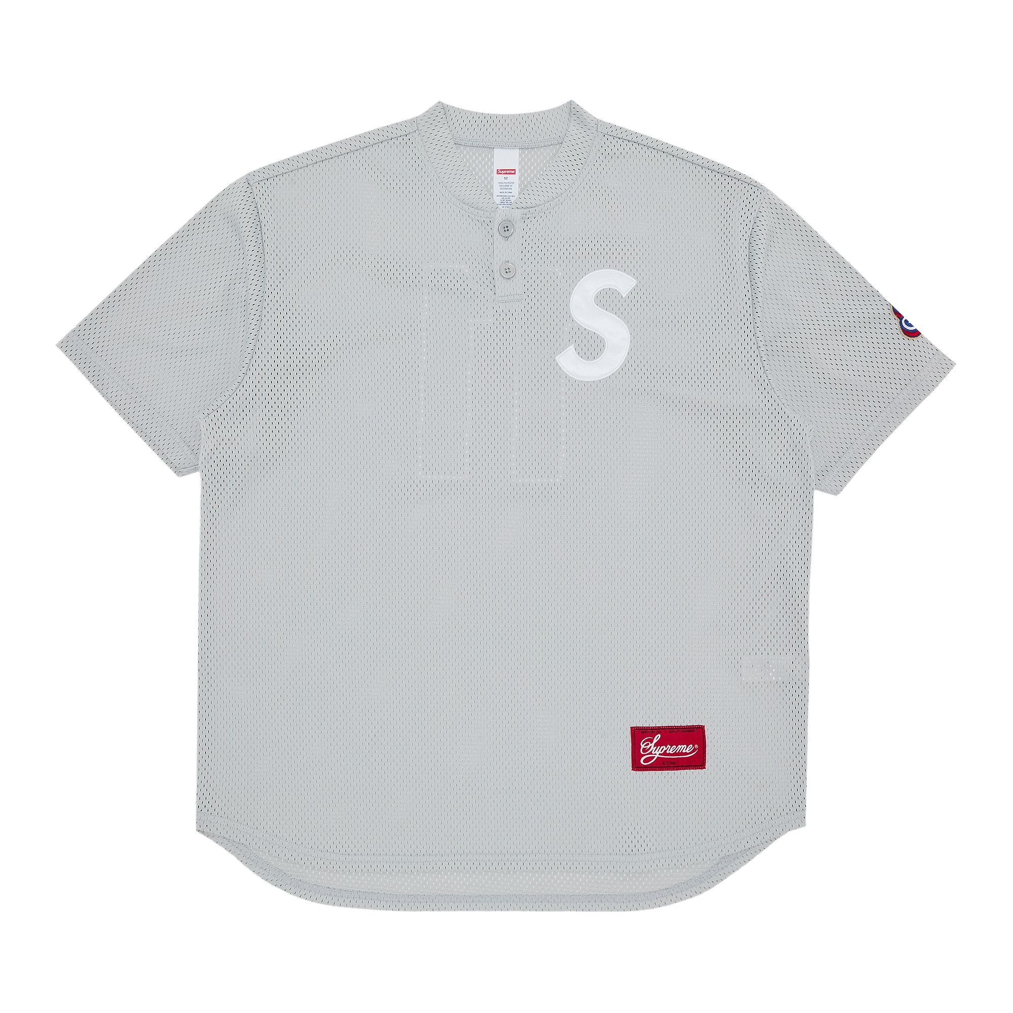 Supreme S Logo Baseball Henley 'Grey' - 1