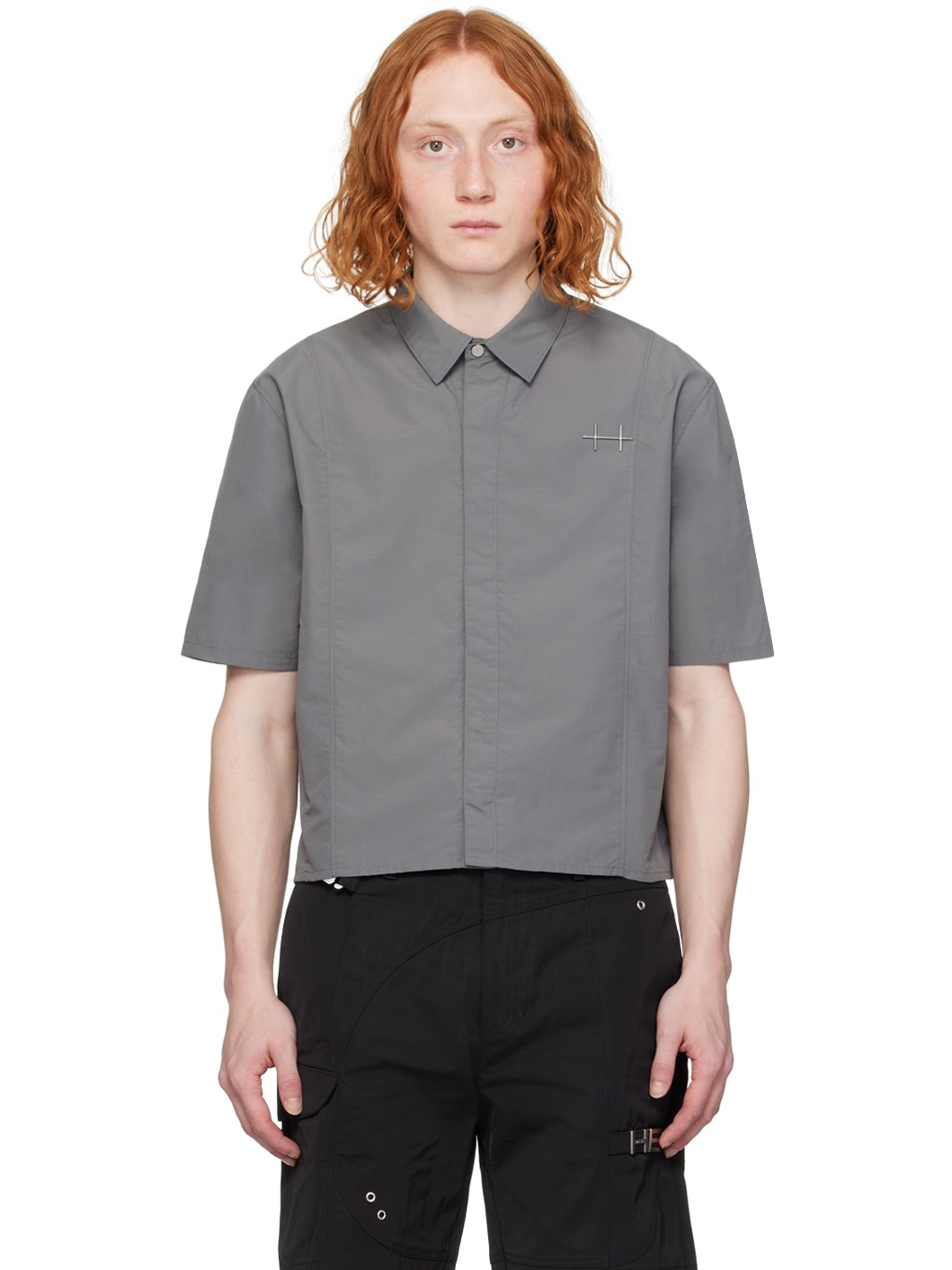 Gray Plicate Shirt - 1