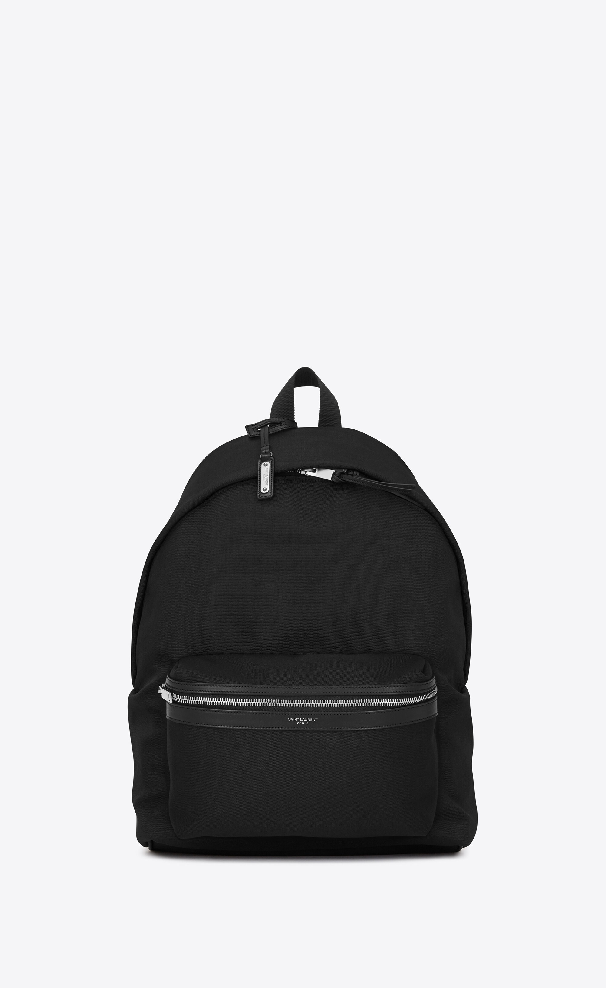 city backpack in canvas, nylon and leather - 1