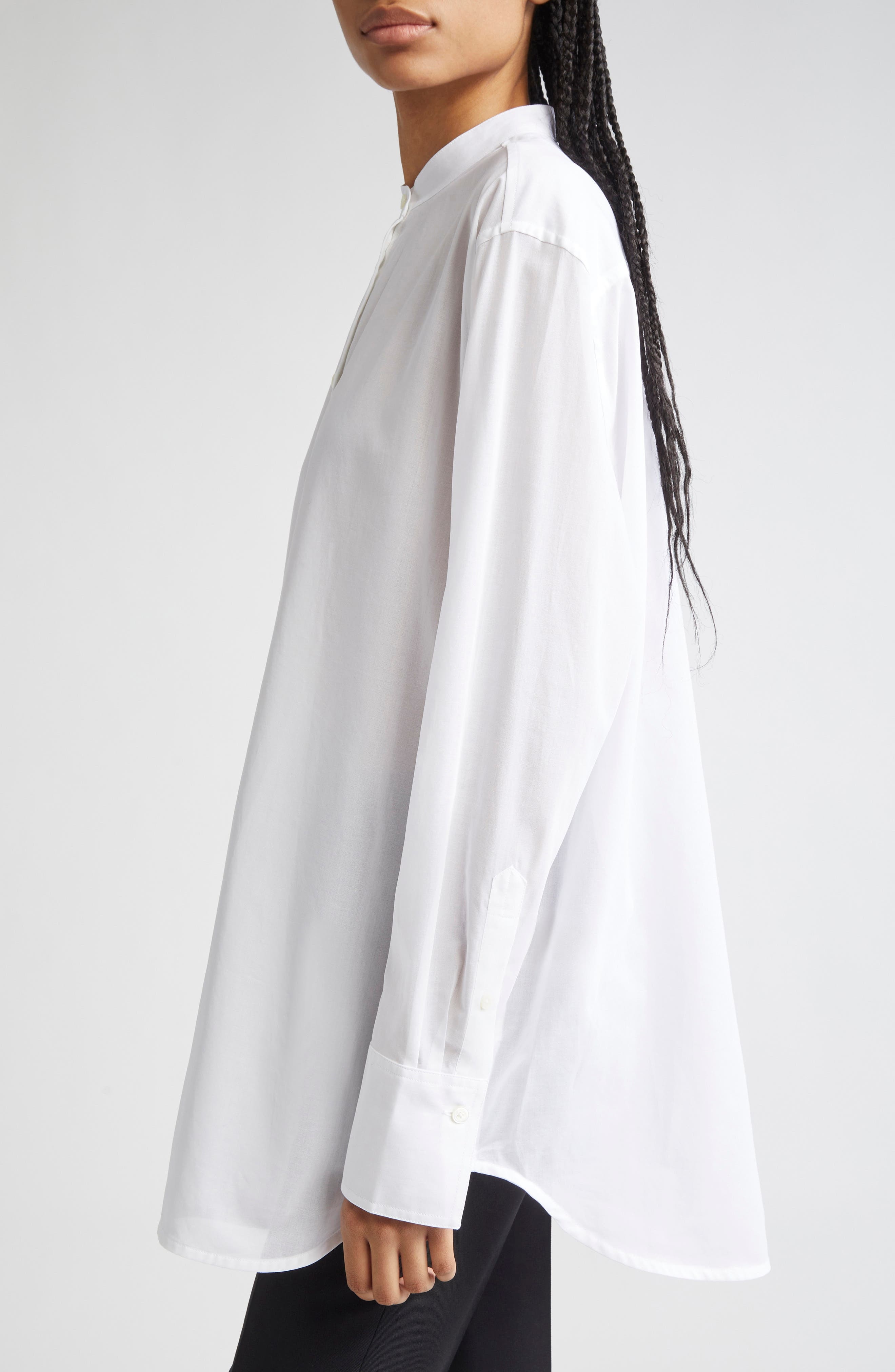 TOTEME Organic Cotton Tunic Top in White at Nordstrom - 3