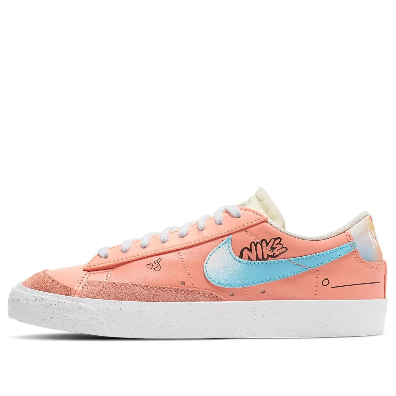 (WMNS) Nike Blazer Low '77 Doodle Yuanyang Swoosh For Pink DJ4281-641 - 1