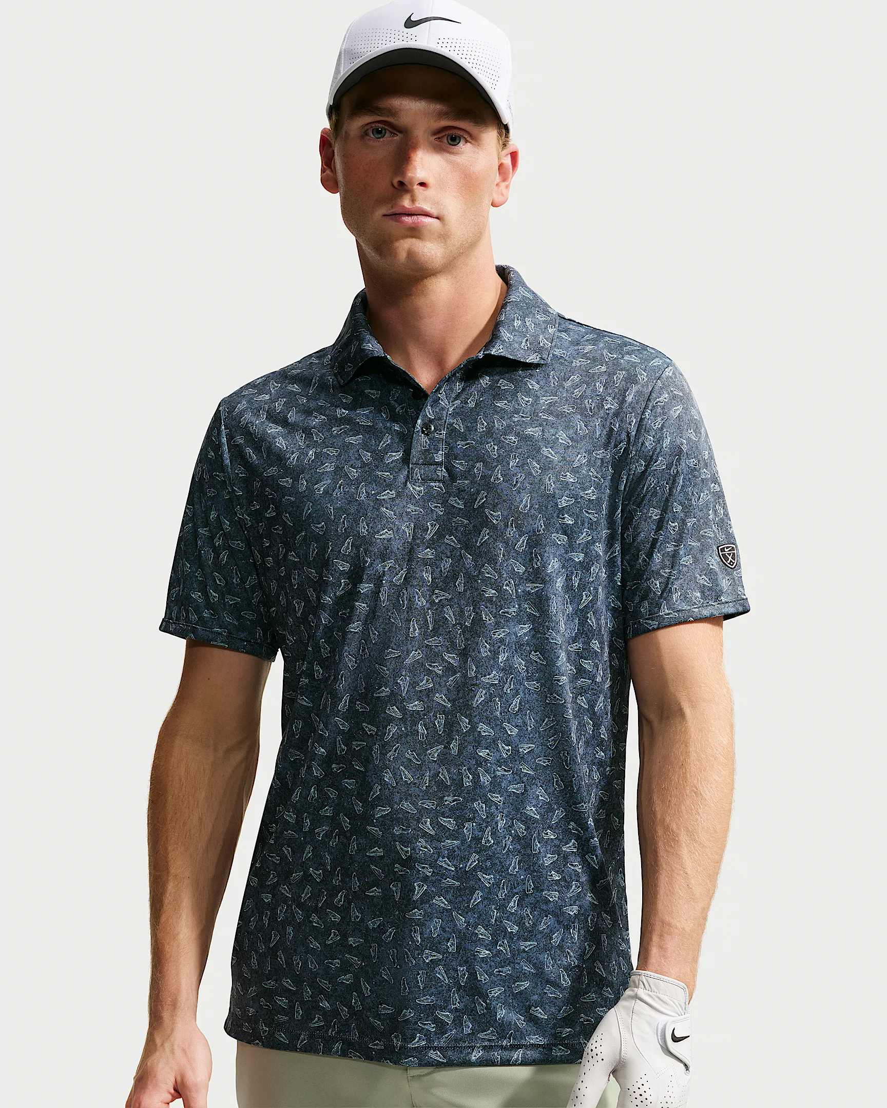 Nike Par Men's Dri-FIT Grass Print Golf Polo - 1