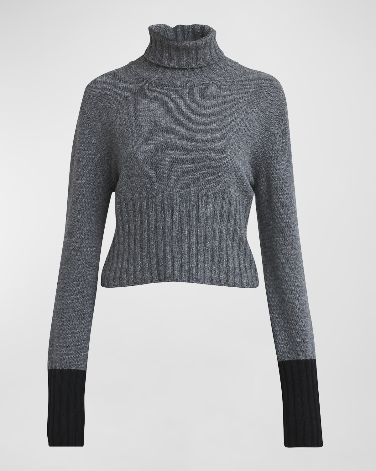 Turtleneck Button Knit Sweater - 1