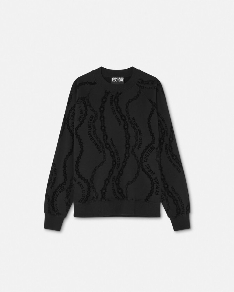 Chain Couture Relaxed-Fit 스웨트 셔츠 - 1