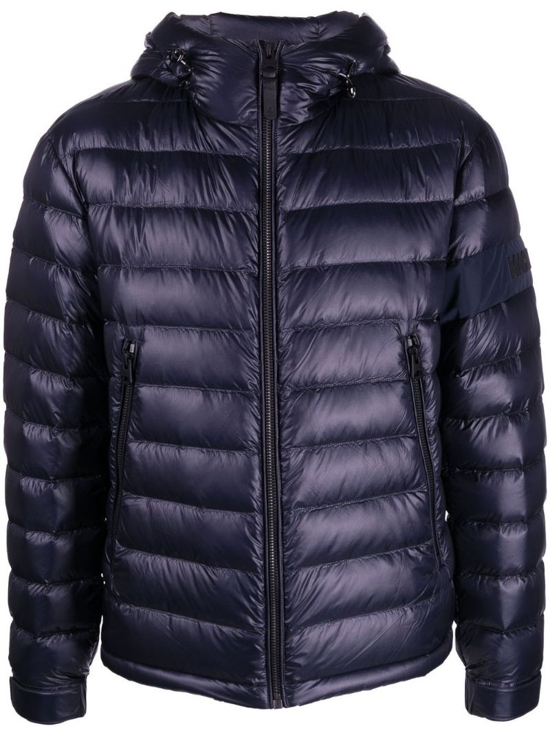 padded hooded down jacket - 1