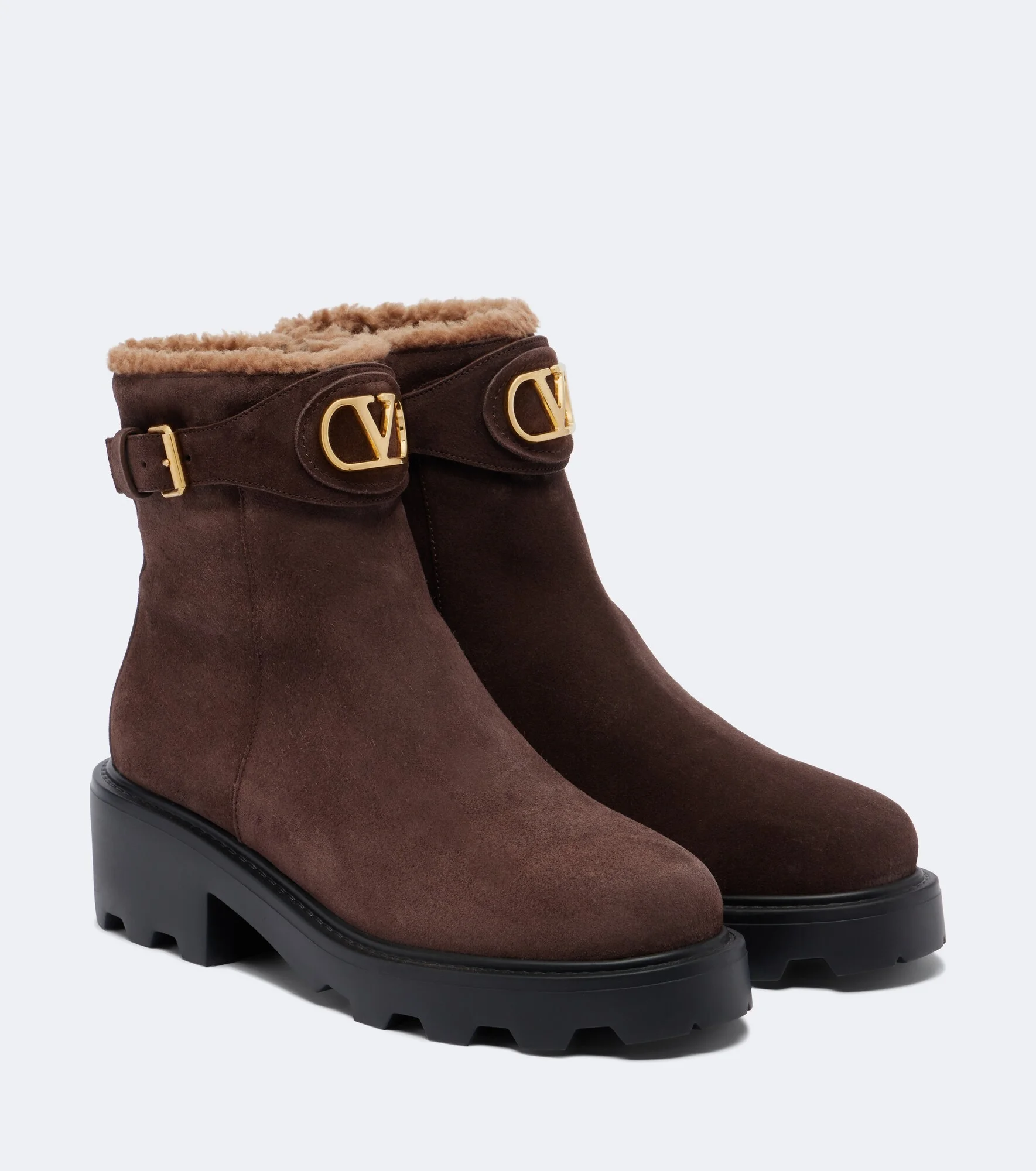 VLogo suede ankle boots - 1