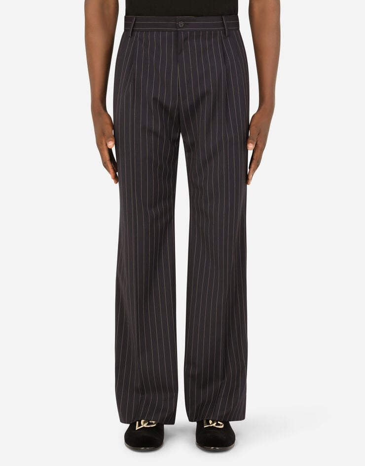 Pinstripe stretch wool pants - 2