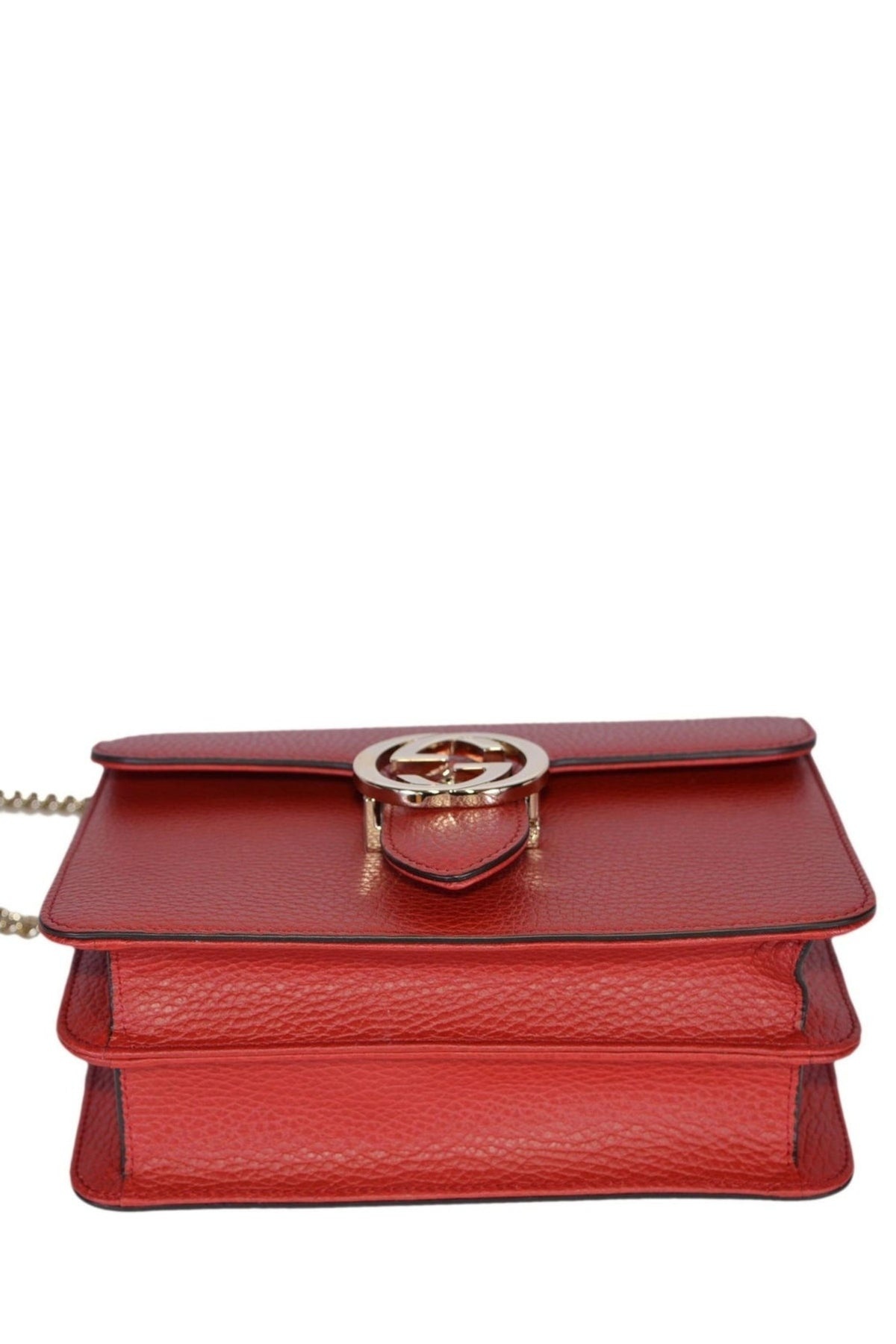 Interlocking shoulder bag GG Red Leather - 6