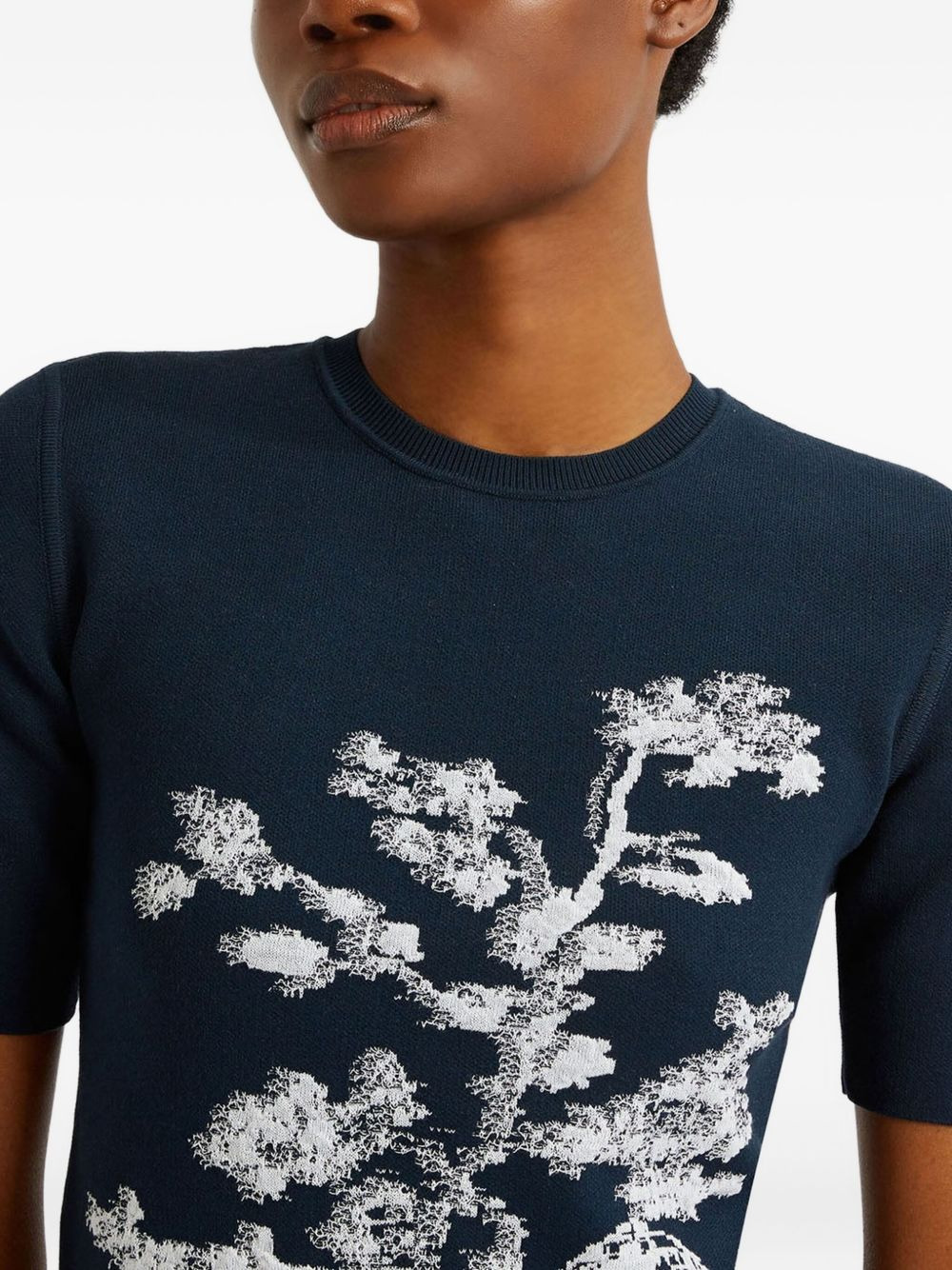 jacquard short-sleeve top - 4