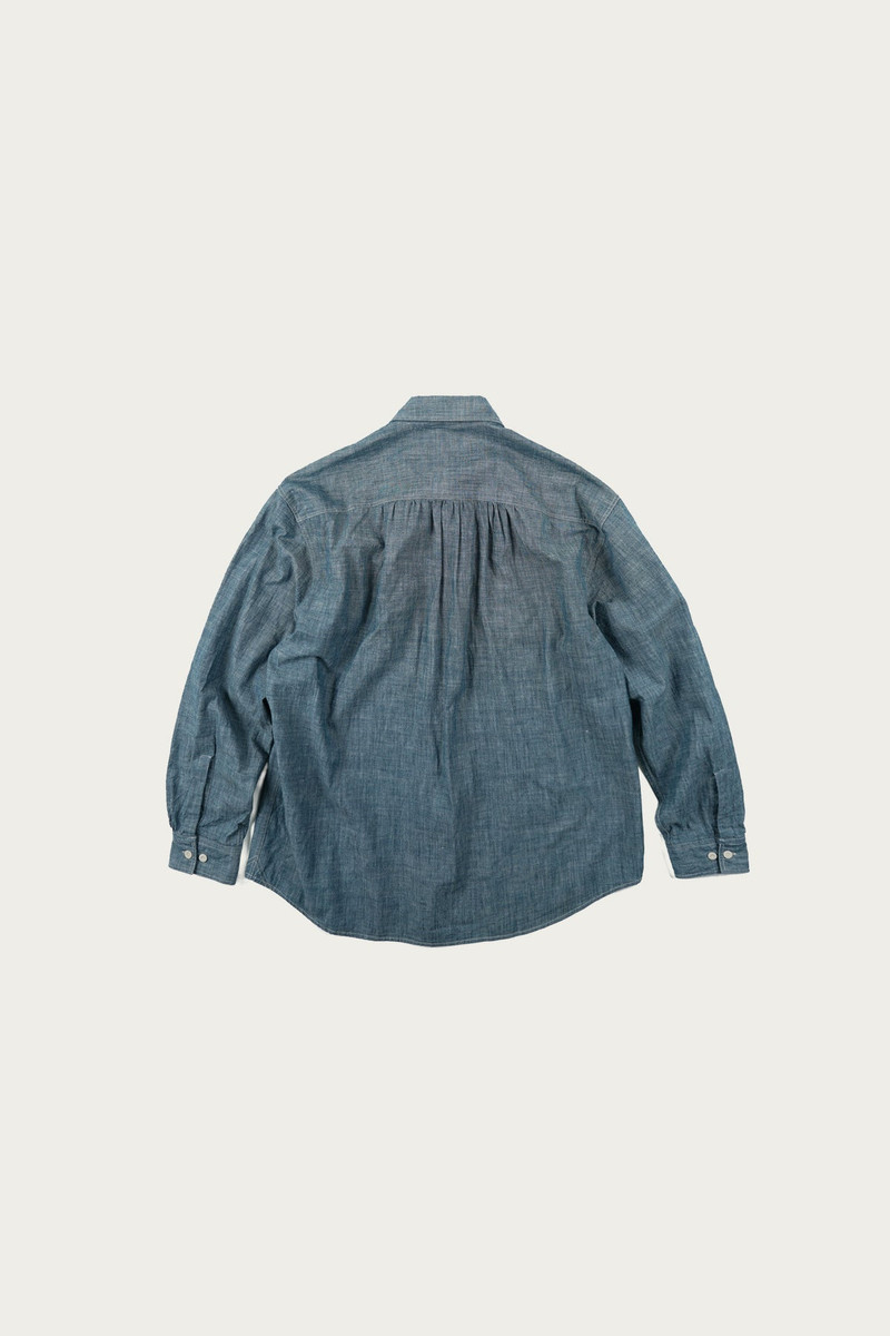 FrizmWORKS Kuroki Chambray Work Shirt - Washed Blue outlook