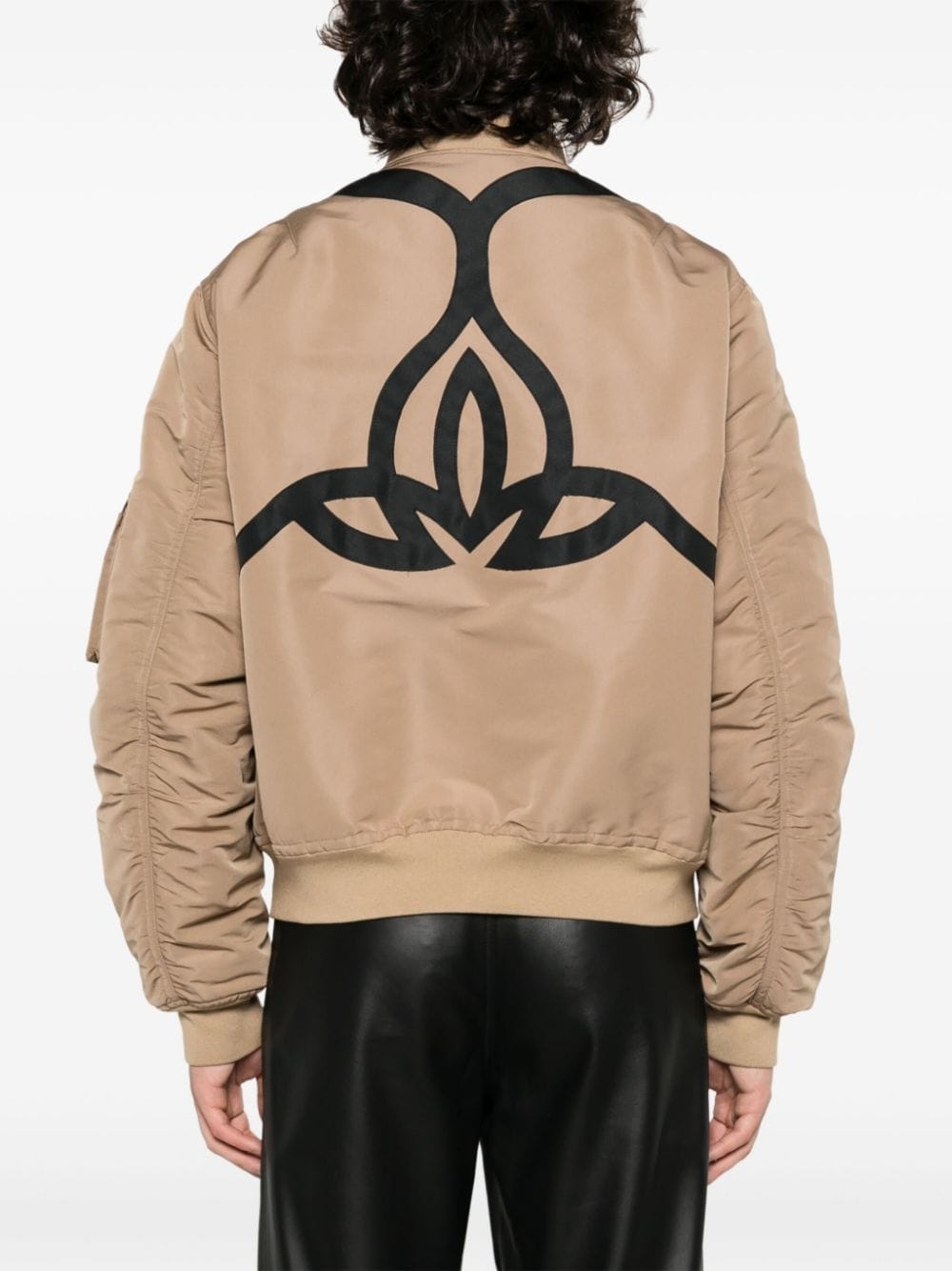 contrasting-panel bomber jacket - 4