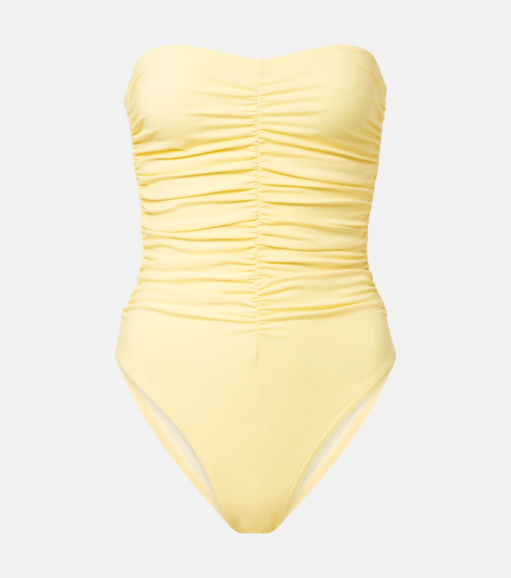 Gathered bandeau swimsuit - 1