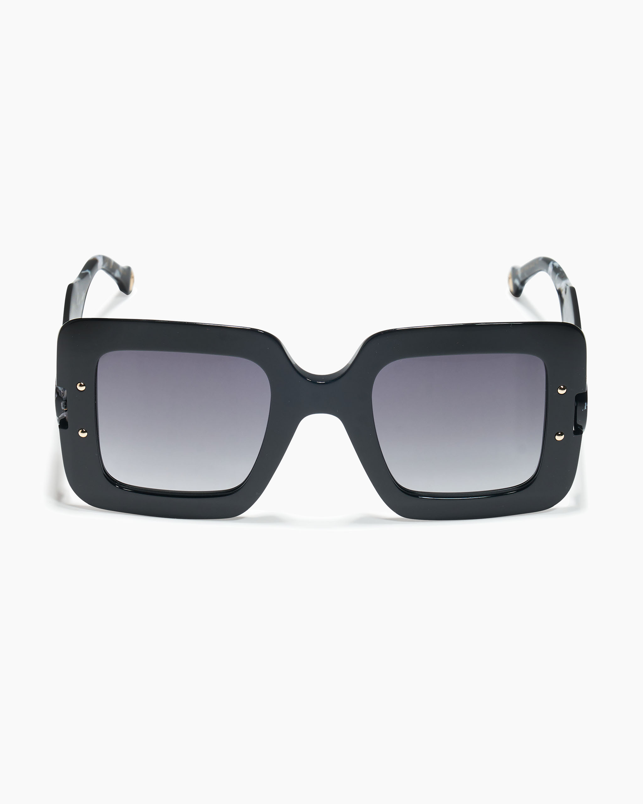 Square Frame Sunglasses with Contrast Temples - 4
