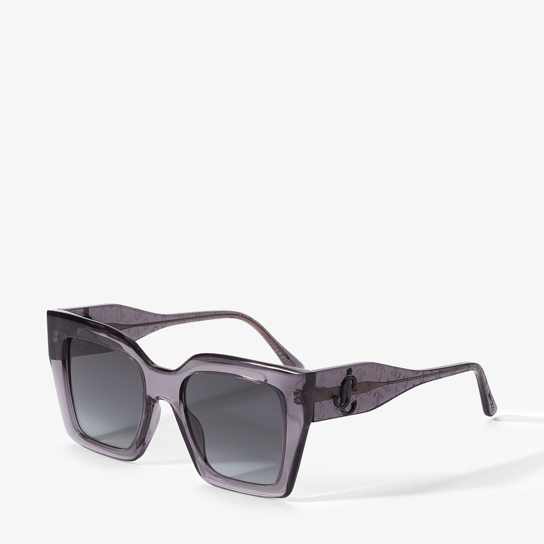 Eleni
Grey Square-Frame Sunglasses with Black JC Emblem - 3