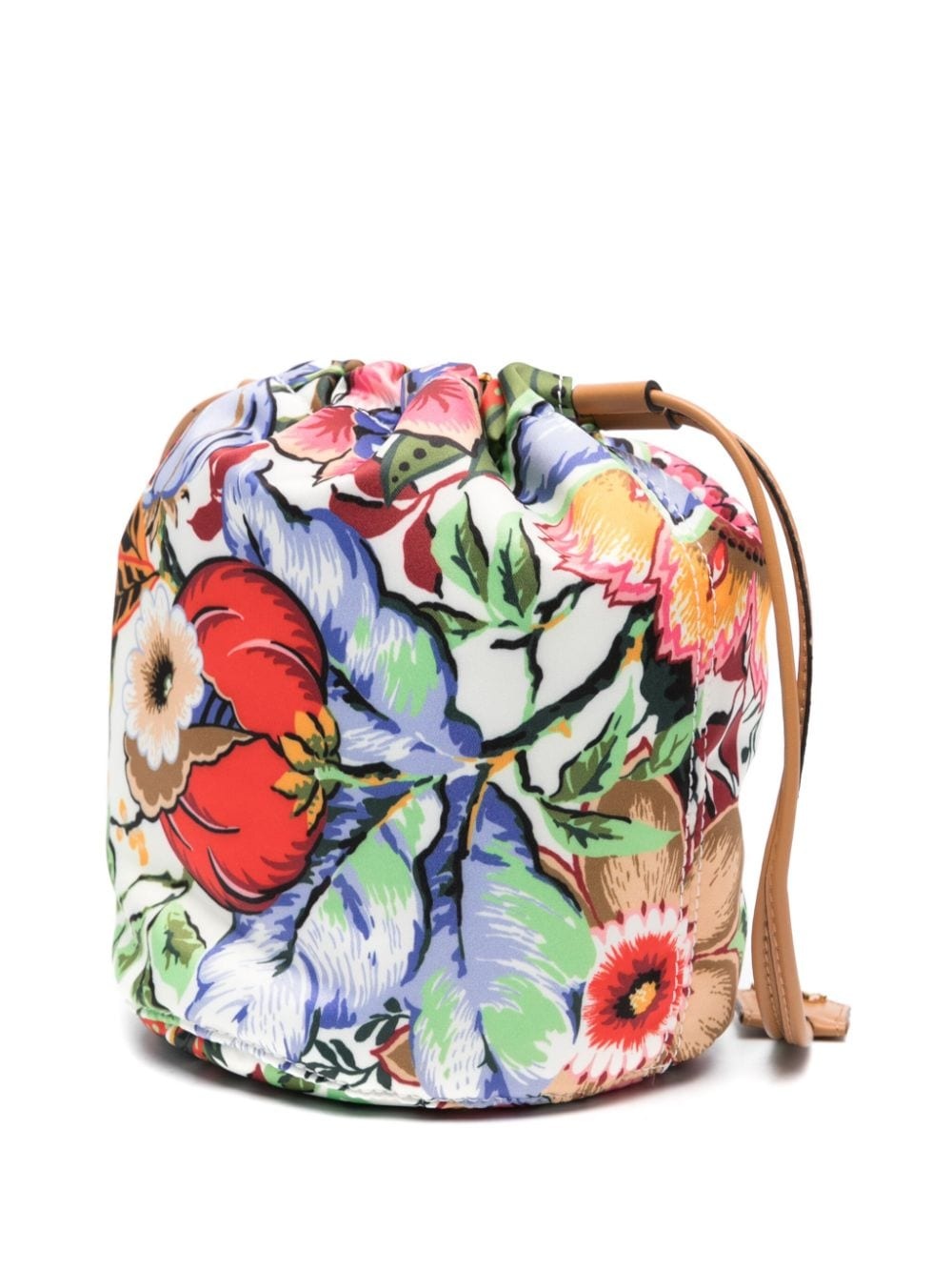 floral-print drawstring clutch bag - 2