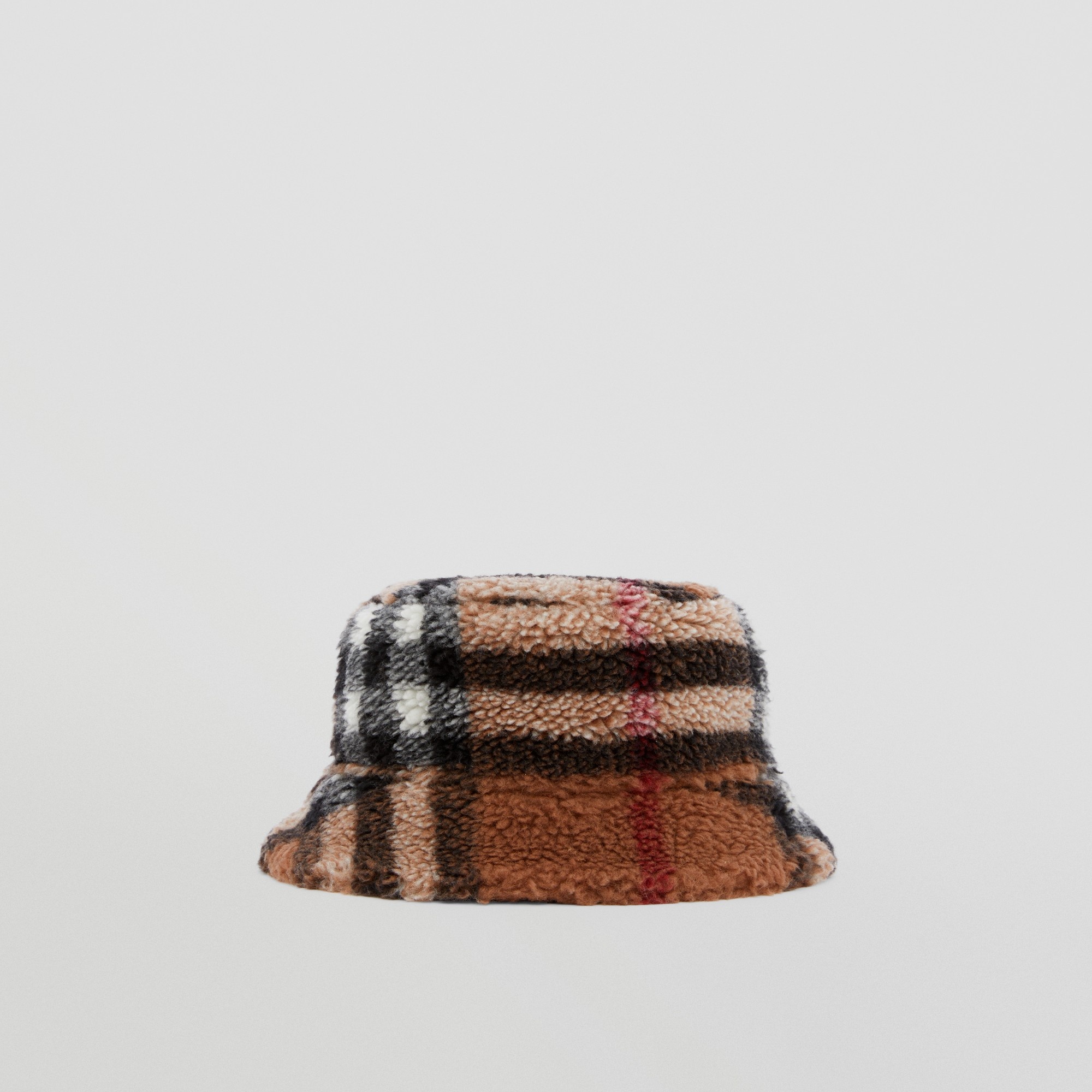 Reversible Check Fleece Bucket Hat - 1