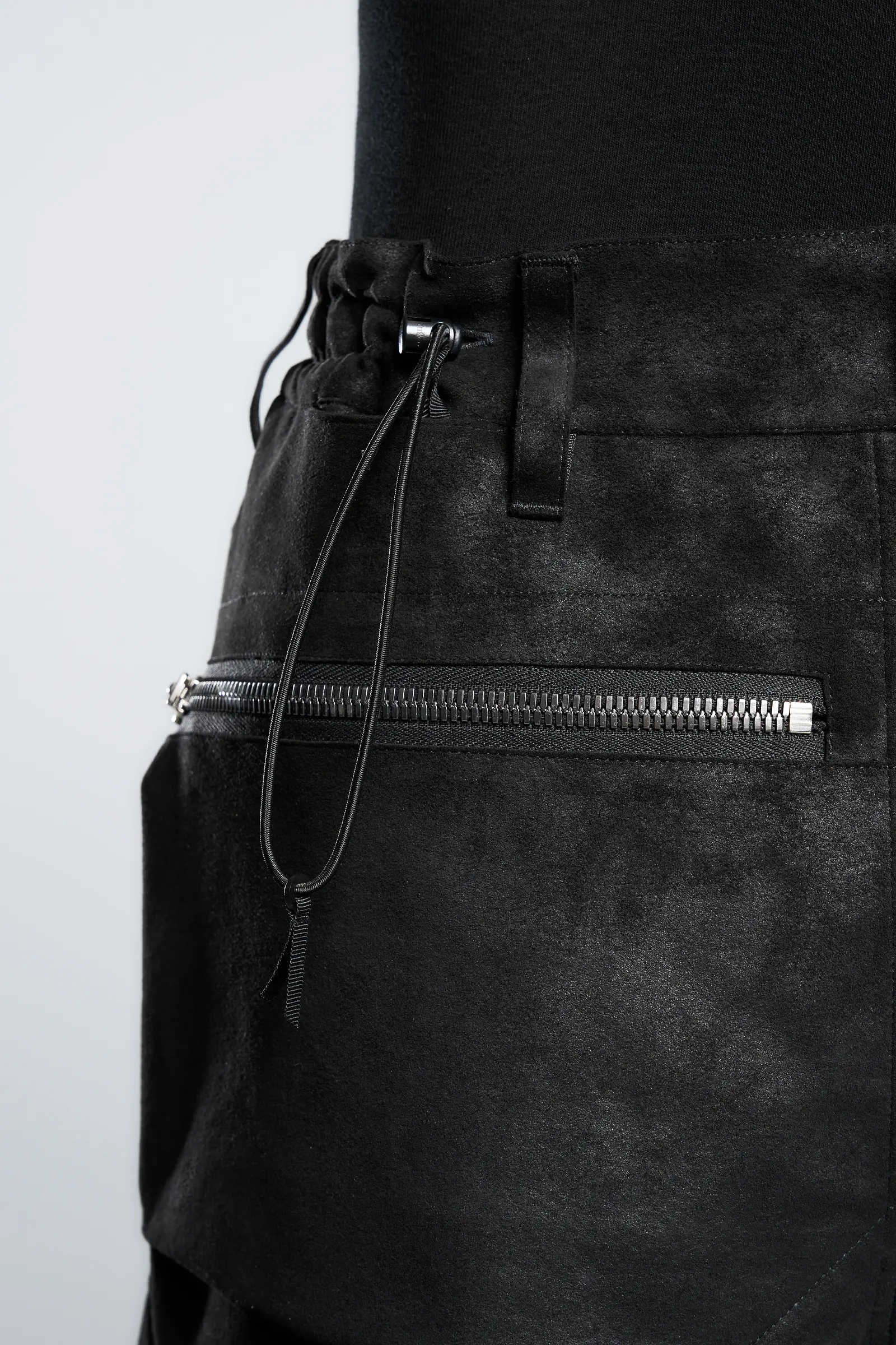 P38-TO Scrim Laced Ultra-Microfiber Cargo Pant Black - 27