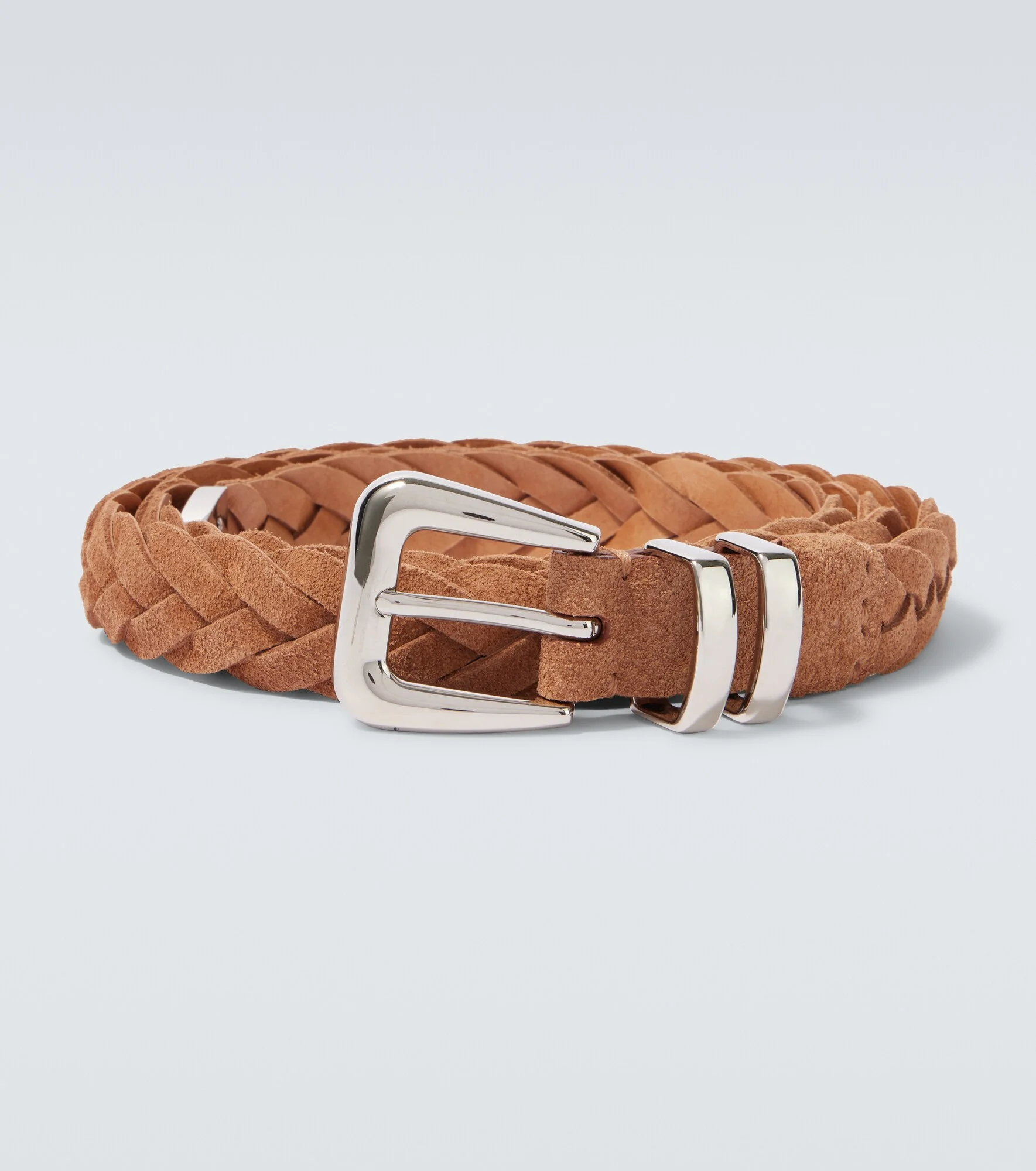 Braided suede belt - 1