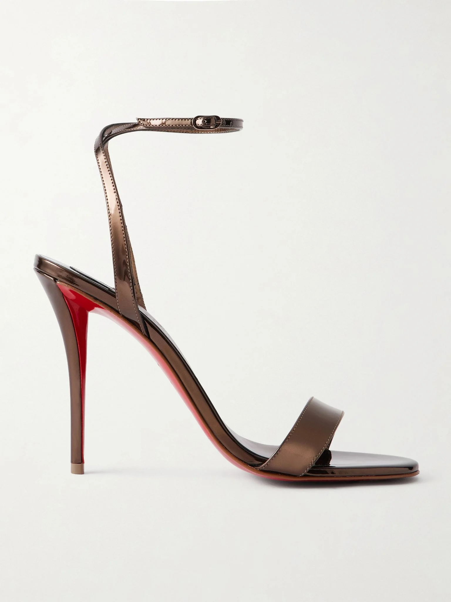 Miss Z 100 metallic patent-leather sandals Bronze - 1