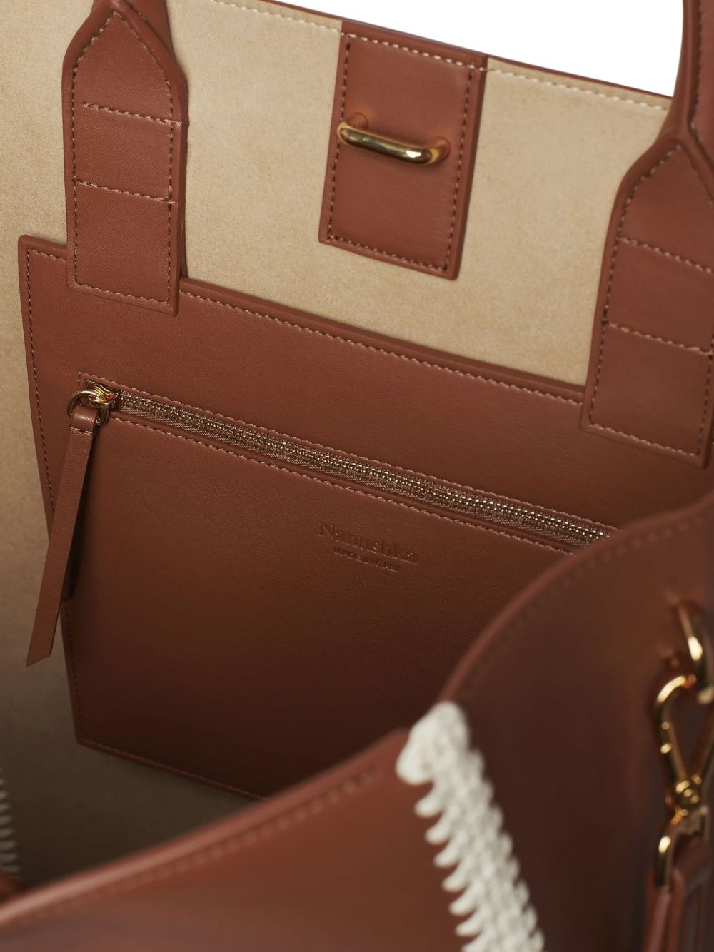 The Compass crochet-detail tote bag - 4