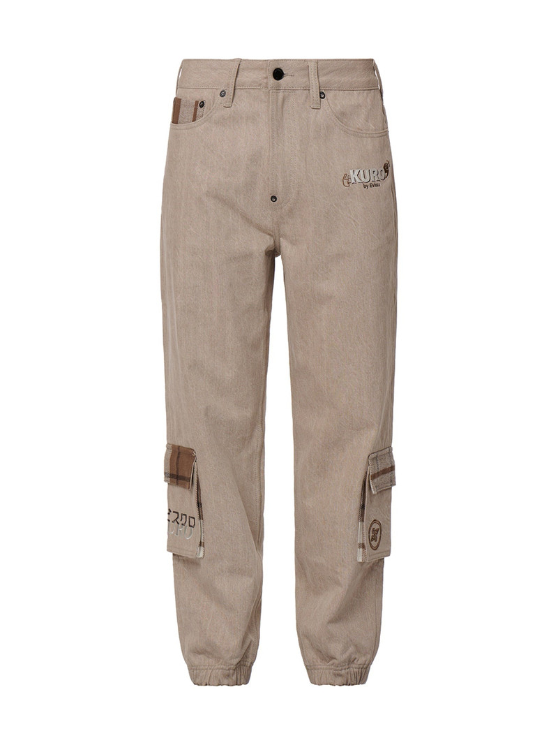 Plaid Flannel Pocket Jogger Jeans 14