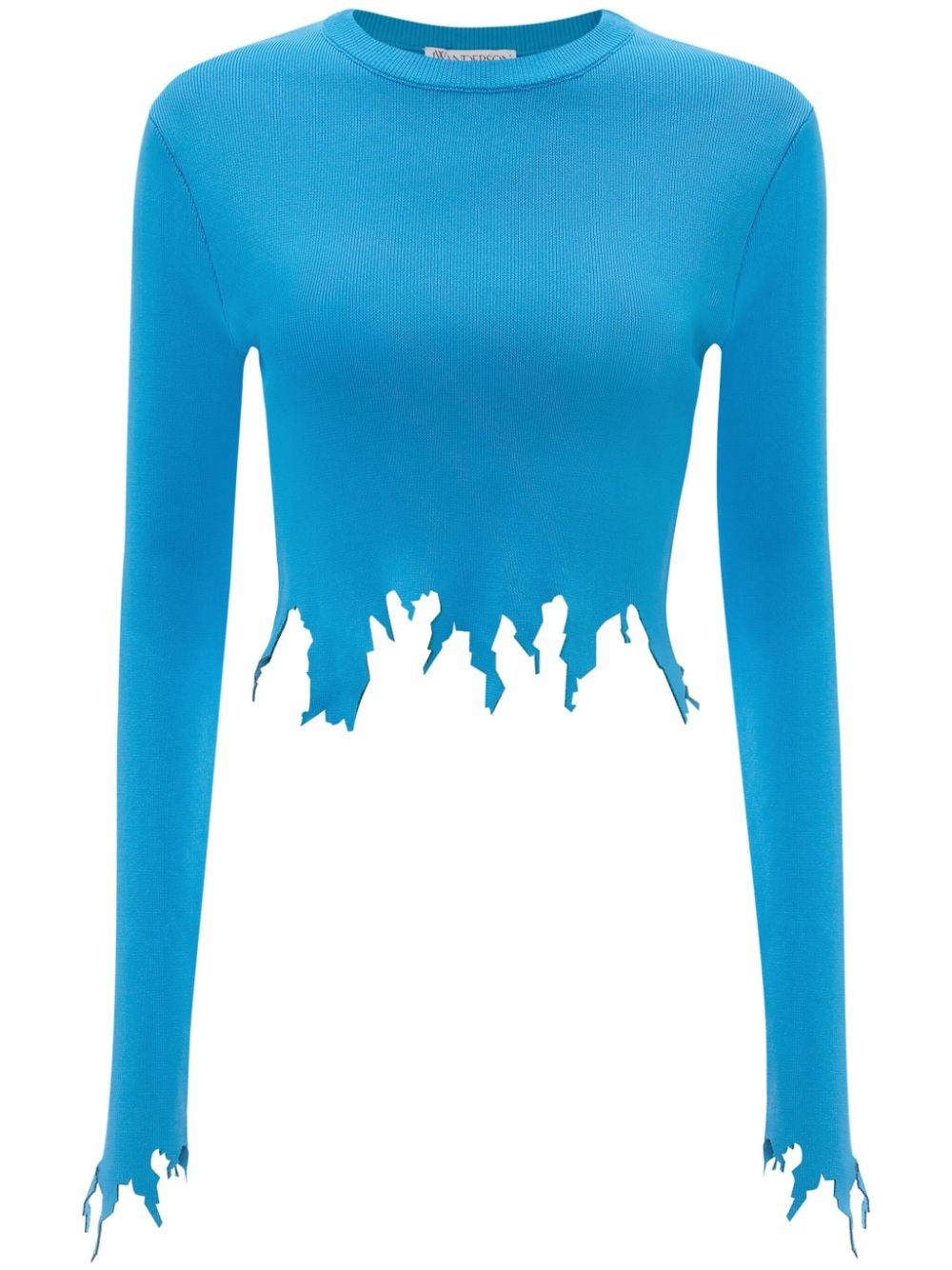 laser-cut long-sleeved jumper - 1