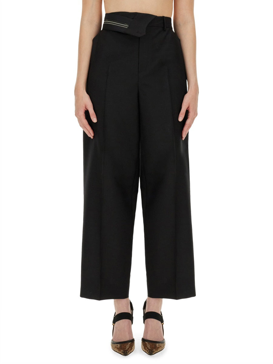 Pants With Asymmetrical Waist - 1