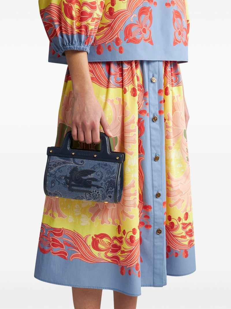 Etro small Love Trotter denim tote bag outlook