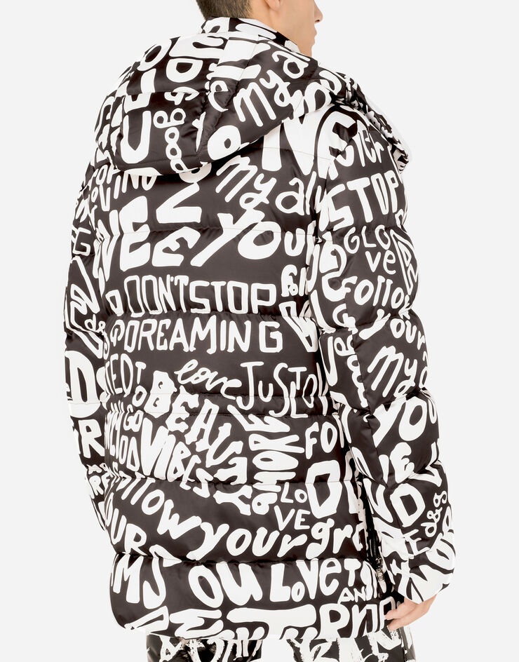 Hooded nylon jacket with all-over print - 5