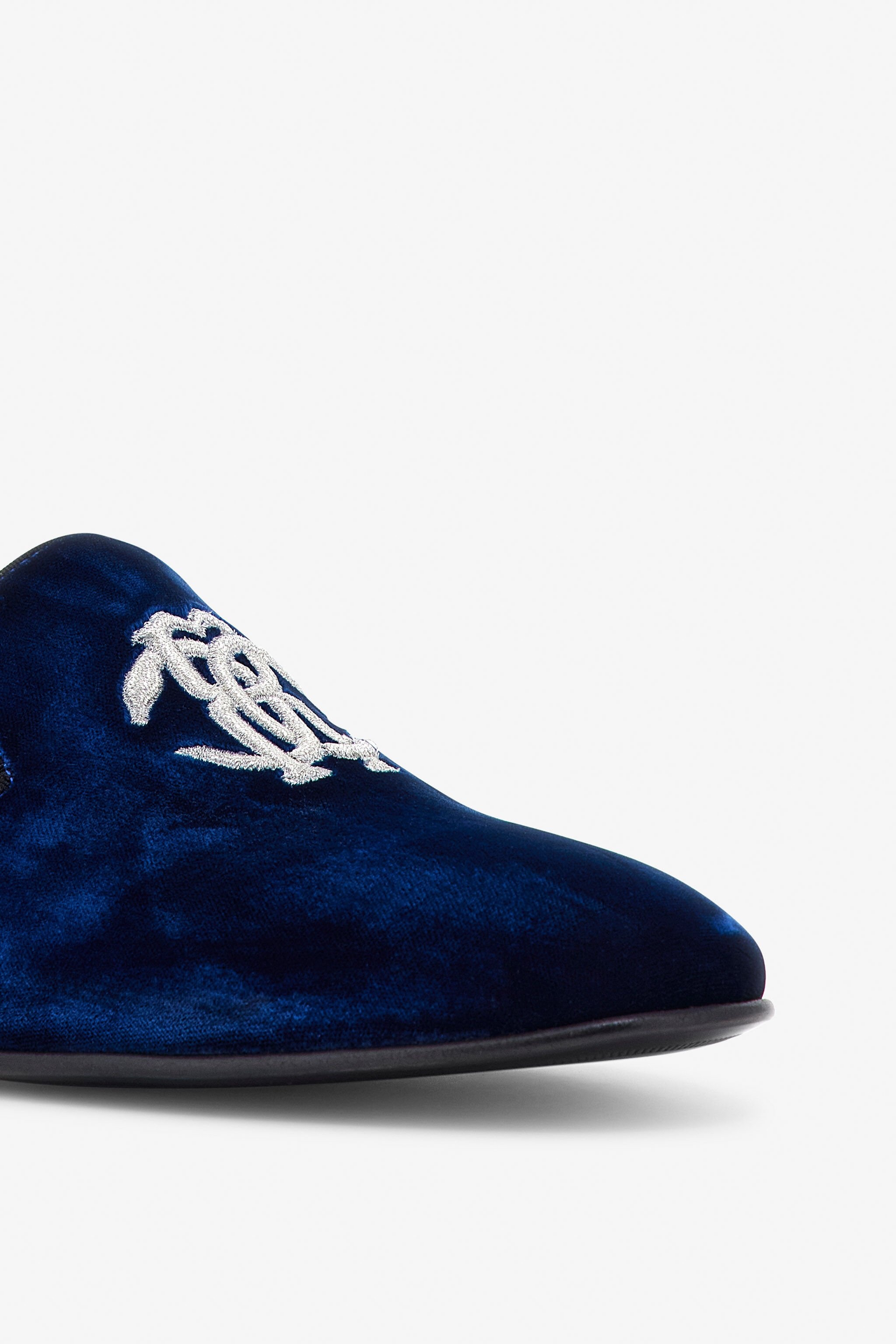 Velvet loafers with Monogram Mirror Snake - 4