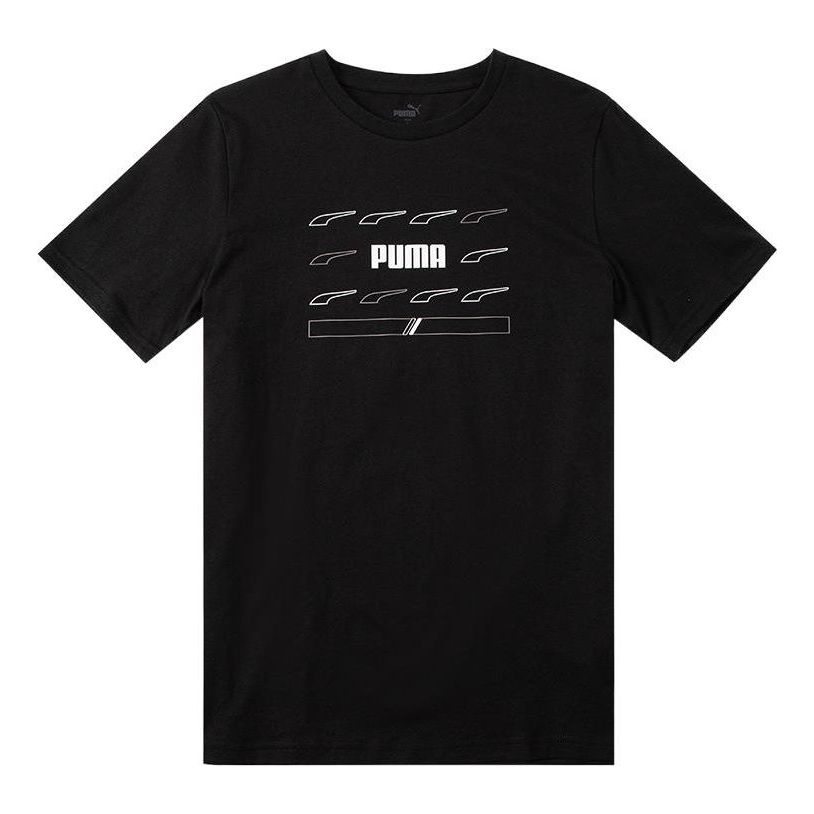 PUMA Graphic T-Shirts 'Black' 849571-01 - 1