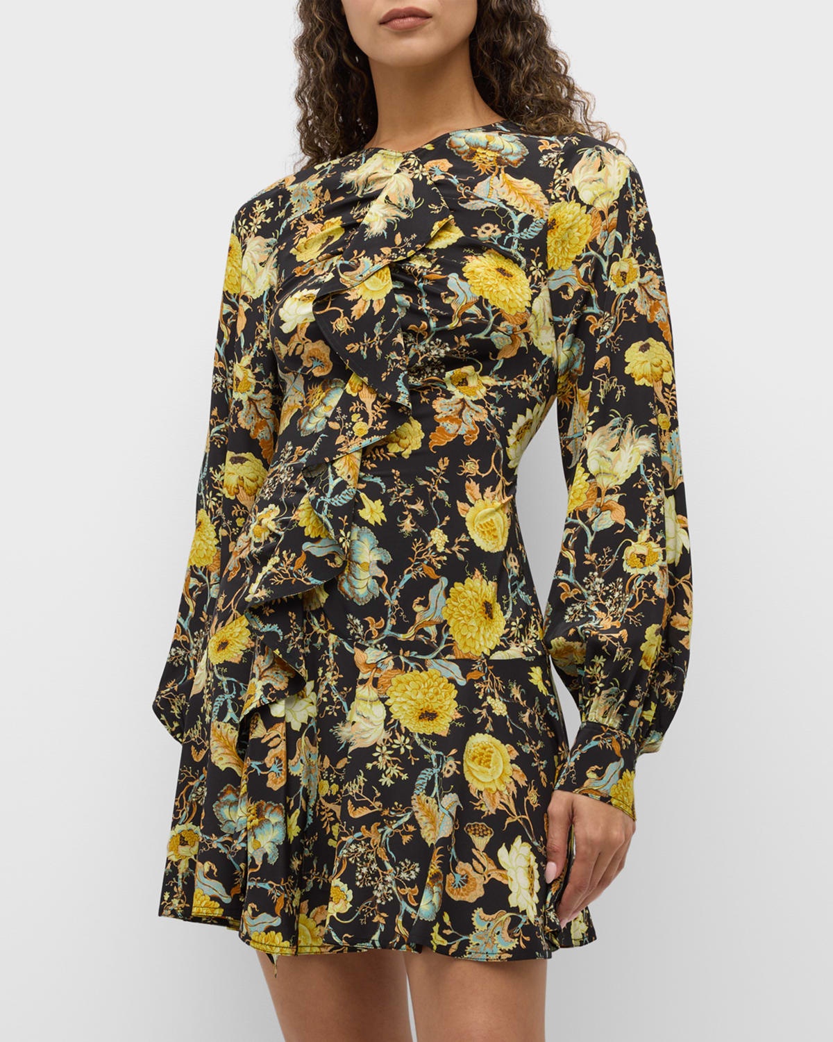 Salima Floral Ruffle Mini Dress - 3