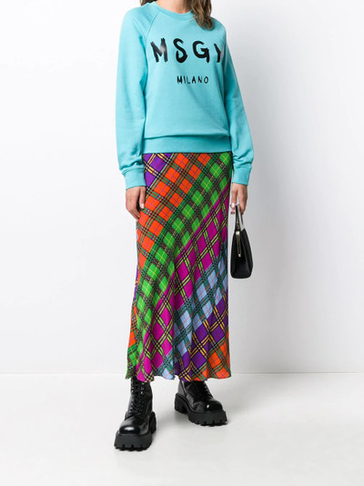 MSGM logo print sweatshirt outlook