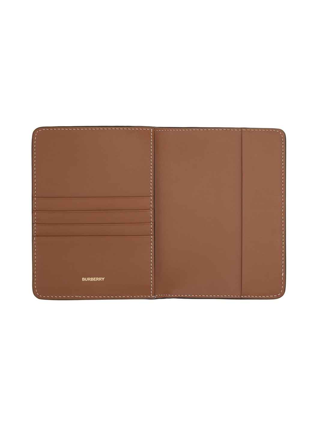Beige Check Passport Holder - 3