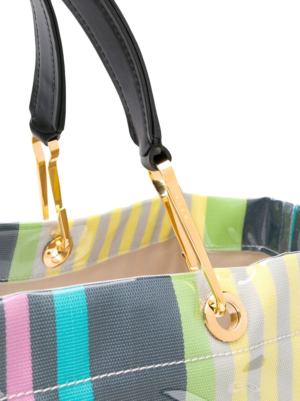 large striped tote bag - 4