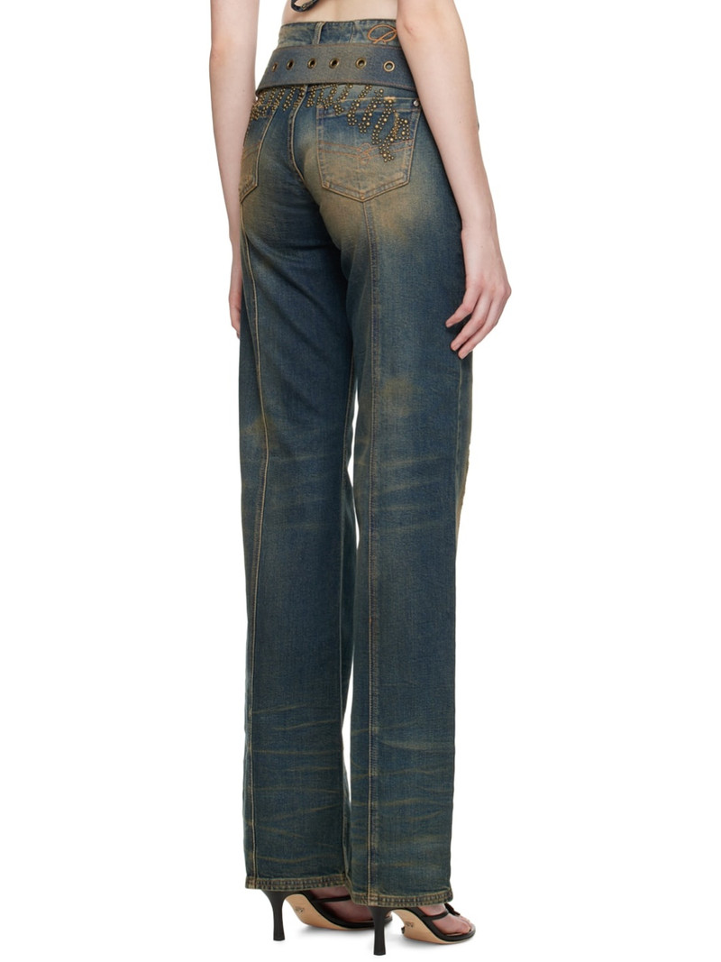 Blue & Beige Boyfriend Jeans 3