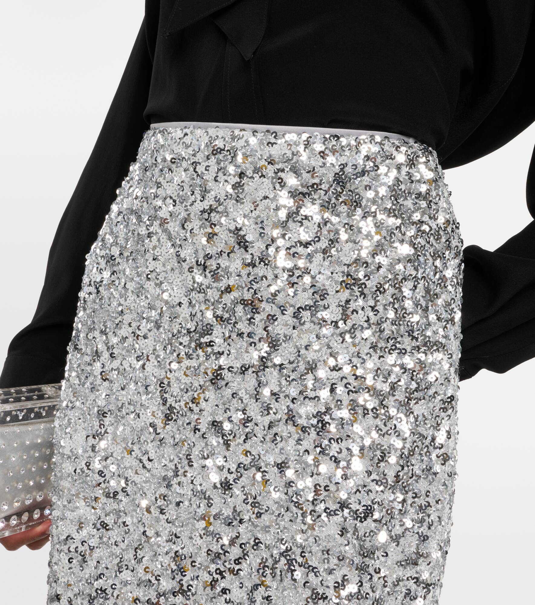 Sequined midi skirt - 4