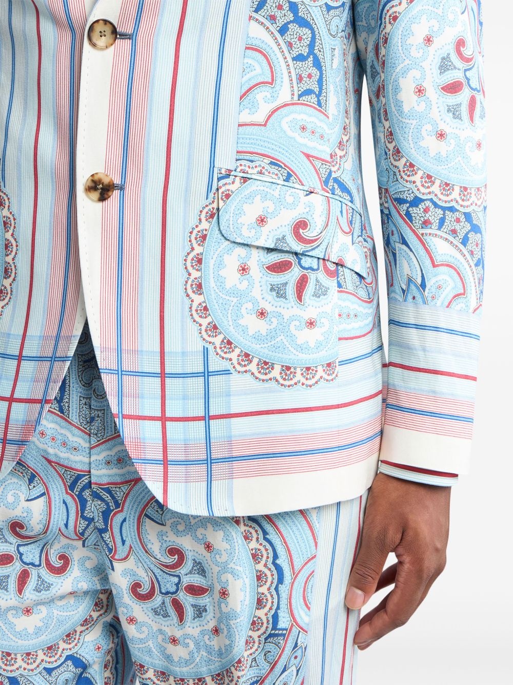 paisley-print blazer - 4