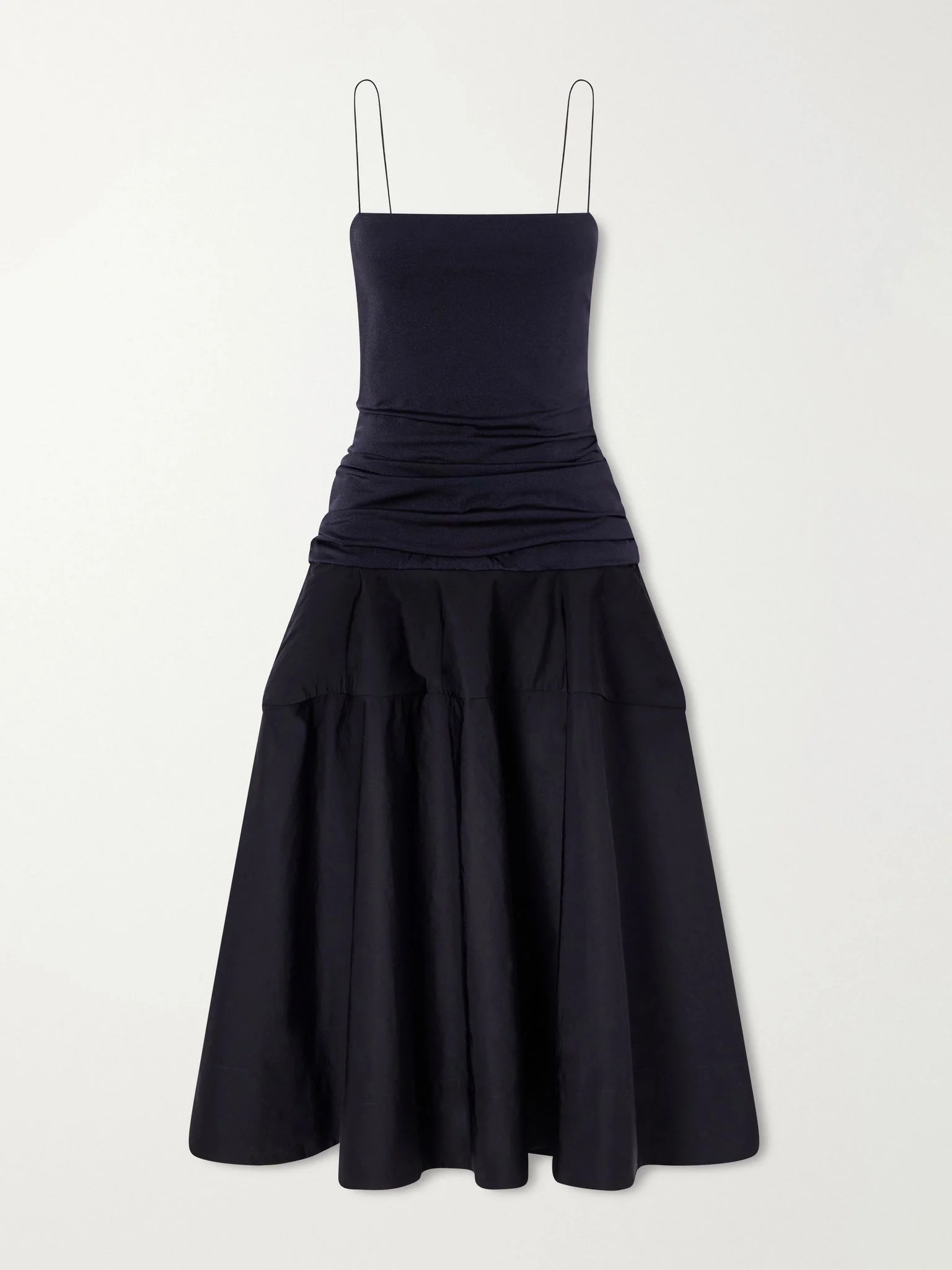 La Robe Paradiso satin midi dress Black - 1